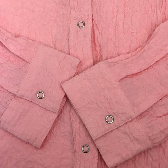 Crinkle Buttoned Shirt  1XL GUC - Picture 3 of 5